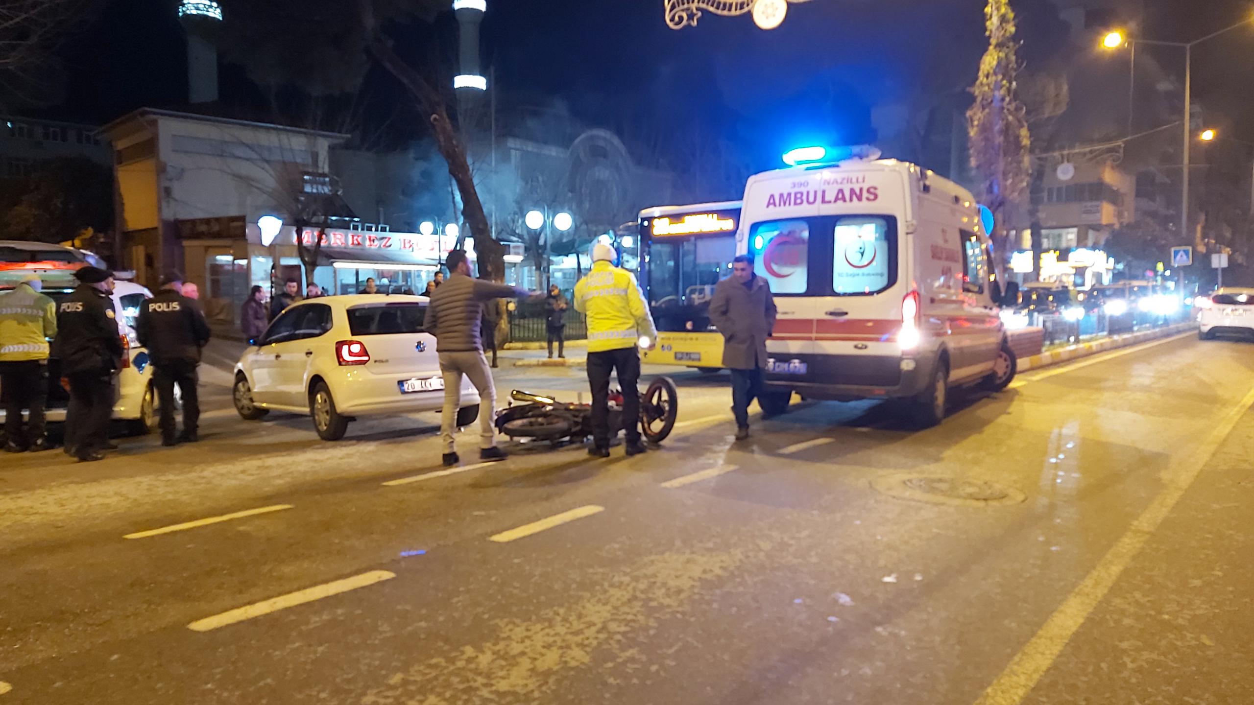 Nazilli’de Motosiklet Kazası: 1 Yaralı